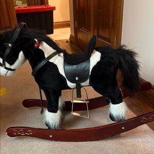Black and White Rocking Horse Toy